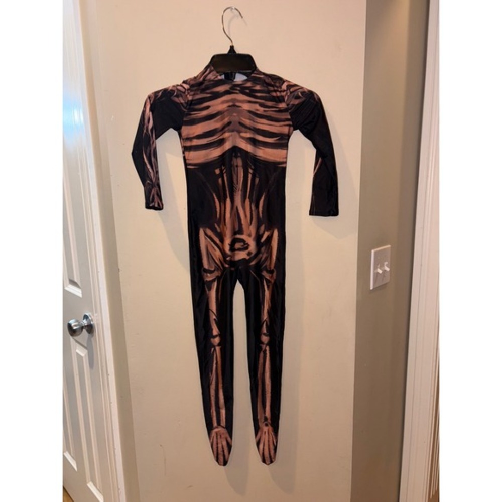 NWOT Kids Skeleton‎ Costume Bodysuit Halloween Cosplay Party Size L